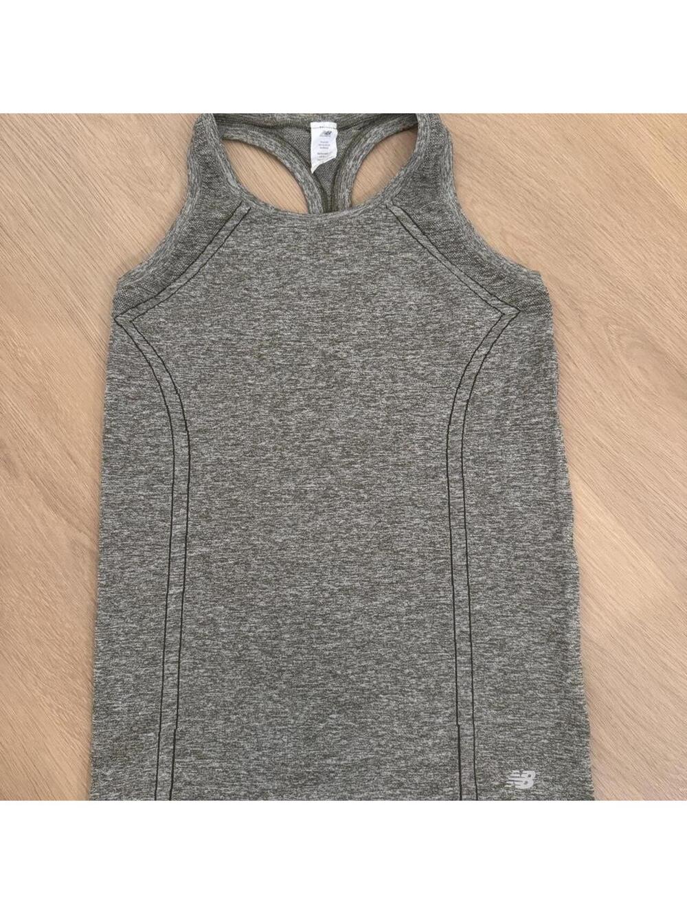 New Balance Olive Green Heathered Athletic Tank Top Large